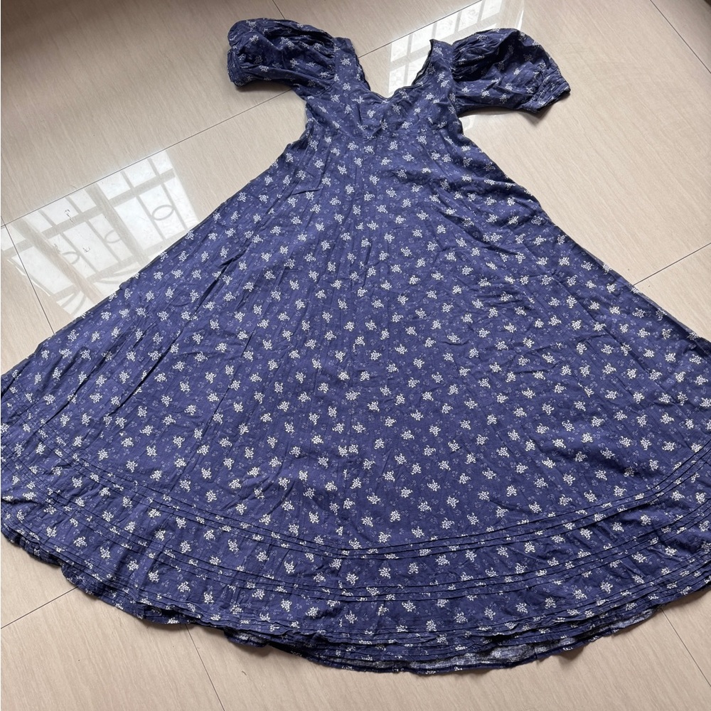 Laura Ashley Blue Floral Maxi Dress